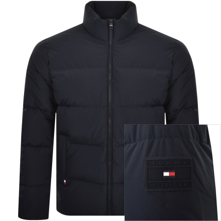 Tommy hilfiger black padded coat discount